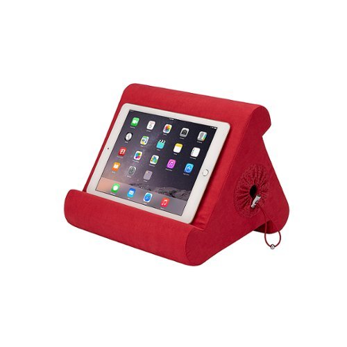 Happy Products - Flippy Cubby - Multi-Angle Soft Stand for Tablets, E-Readers, and Books - Red