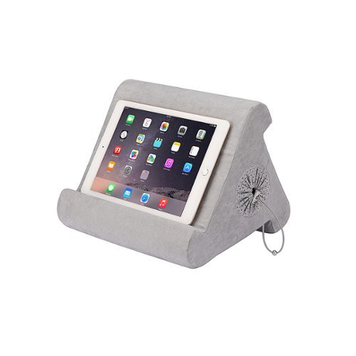 Happy Products - Flippy Cubby - Multi-Angle Soft Stand for Tablets, E-Readers, and Books - Gray