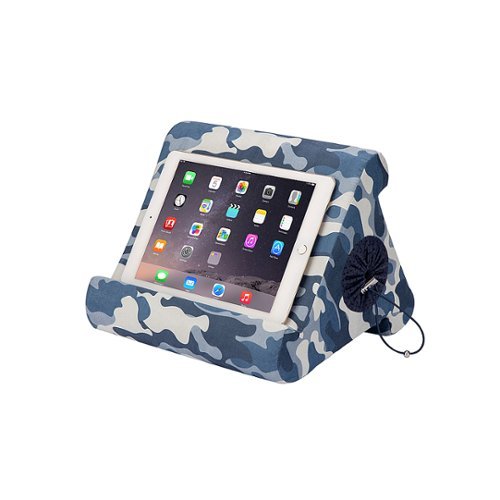 Happy Products - Flippy Cubby - Multi-Angle Soft Stand for Tablets, E-Readers, and Books - Blue