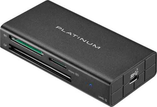 Platinum™ - USB 3.2 Gen 1 SD, microSD, CF 3 Slot Memory Card Reader - Black