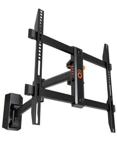ECHOGEAR - SwiftStud Full Motion TV Wall Mount for TVs Up to 60" - Extend, Tilt, Swivel- Single Stud Design for Easy Install - Black-Front_Standard 