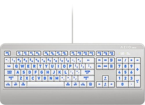 AZIO - KB540 Antimicrobial Wired Membrane Keyboard for Mac - Silver