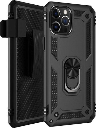 SaharaCase Military Kickstand Series Carrying Case for Apple iPhone 12 and 12 Pro - Black SHOP ONLINE