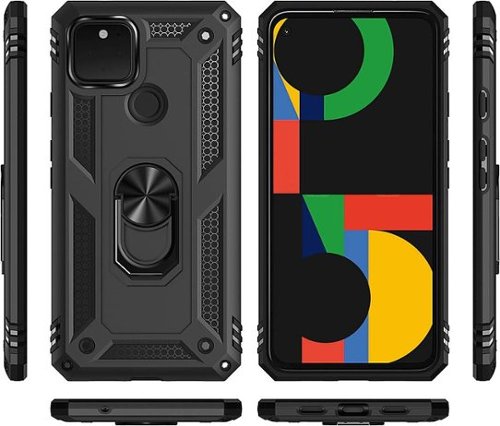 SaharaCase Military Kickstand Series Carrying Case for Google Pixel 5 - Black GLOBAL SHIPPING