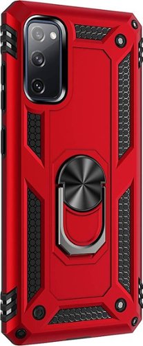 SaharaCase - Military Kickstand Series Carrying Case for Samsung Galaxy S20 FE - Red-Angle_Standard 