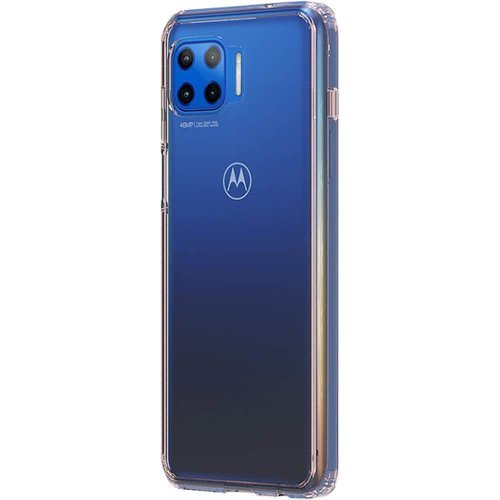 SaharaCase - Hard Shell Series Case for Motorola One 5G - Clear Rose Gold