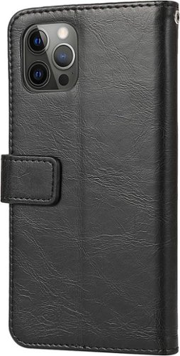 SaharaCase - Folio Wallet Case for Apple iPhone 12 Pro Max - Black-Left_Standard 