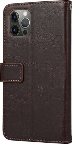 SaharaCase - Folio Wallet Case for Apple iPhone 12 Pro Max - Brown-Left_Standard 