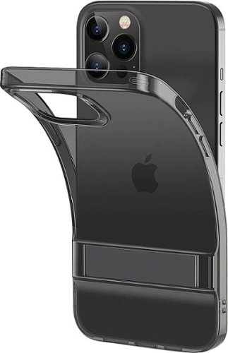 SaharaCase - AirBoost Shield Carrying Case for Apple iPhone 12 Pro Max - Transparent Black-Left_Standard 