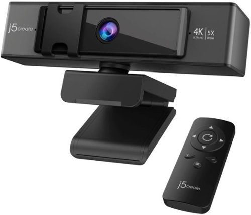 j5create USB 2160 (4K) Webcam with 5x Digital Zoom Remote Control - Black WORLDWIDE DELIVERY