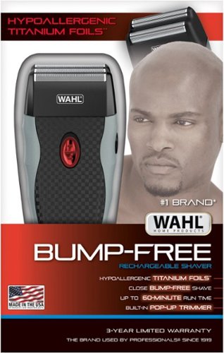 Wahl - Bump-Free Rechargeable Foil Shaver - Black