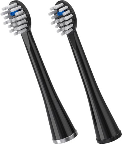 Waterpik - Sonic-Fusion Compact Replacement Flossing Brush Heads- Black with Chrome - Black