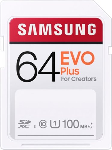 Samsung - EVO Plus SDXC Full size SD Card 64GB (MB-SC64H)