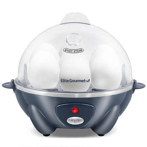 Elite Gourmet - 7-Egg Automatic Egg Cooker - Slate Blue