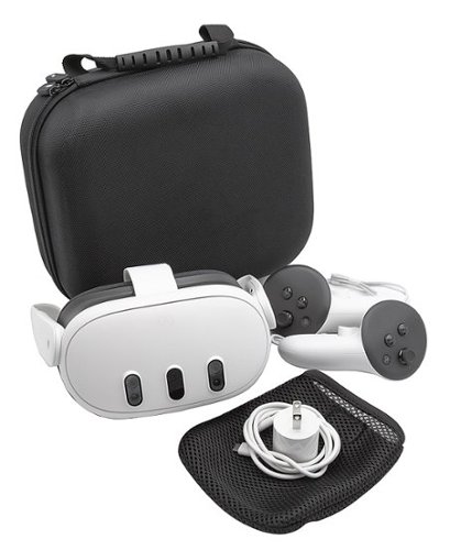 CASEMATIX Hardshell Protection Case for Meta Quest 3S, 3 and 2 VR Headsets - Black GLOBAL SHIPPING