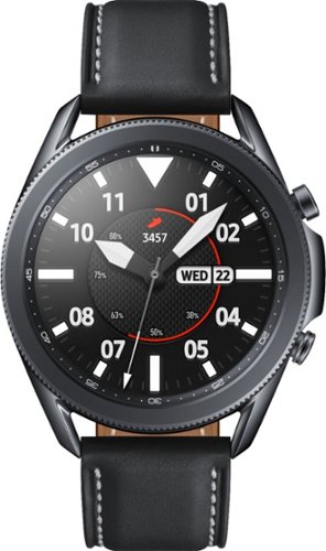 Samsung - Geek Squad Certified Refurbished Galaxy Watch3 Smartwatch 45mm Stainless Steel 4G Bluetooth - Mystic Black