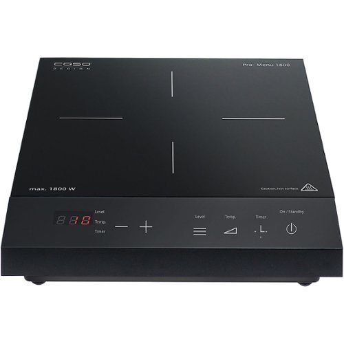 Caso Design - Pro Menu Single Induction Burner - Black-Front_Standard 