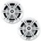 Stinger - 6.5” 2-Way Marine Coaxial Speakers with Poly Carbon Cones (Pair) - Silver-Front_Standard