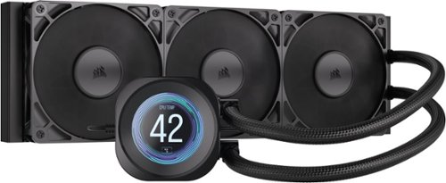 CORSAIR - Nautilus 360 RS LCD Liquid CPU Cooler with RS120 Fans - Black