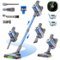 Teendow - 300W Cordless Stick Vacuum Cleaner, 50kPa Brushless Motor, 50-Min Runtime, for Carpet, Hard Floors & Pet Hair - Blue-Front_Standard