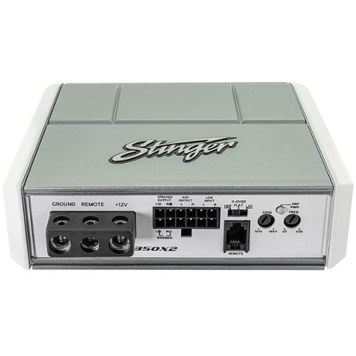 Stinger - Micro 2-Channel 350W Marine/Powersports Amplifier - Silver