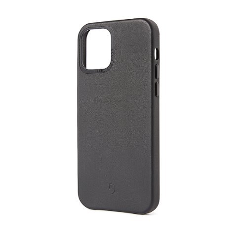 DECODED - Leather Backcover iPhone 12 /12 Pro - Black-Front_Standard 