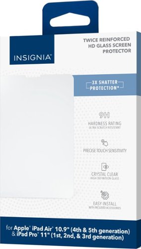 Insignia™ HD Glass Screen Protector for Apple iPad Air 10.9 (4th/5th Generation) and iPad Pro 11 (1st/2nd/3rd/4th Generation) - Clear BUY ONLINE