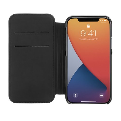 kate spade new york - Folio Case for Apple iPhone 12 & iPhone 12 Pro - Black Crumbs-Alt_View_Standard_3 