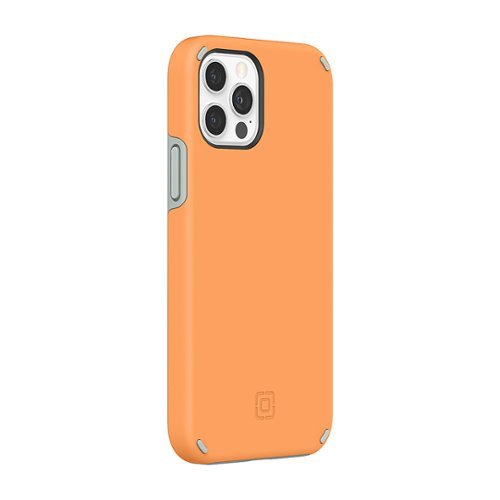 Incipio - Duo Hard shell Case for Apple iPhone 12 & iPhone 12 Pro - Clementine Orange/Gray-Alt_View_Standard_3 