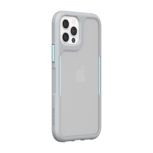 Survivor Endurance Hard shell Case for Apple iPhone 12 & iPhone 12 Pro - Gray/Sky Blue/Light Gray GLOBAL SHIPPING