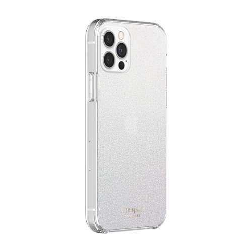 kate spade new york - Protective Hardshell Case for Apple iPhone 12 & iPhone 12 Pro - White Glitter-Alt_View_Standard_3 