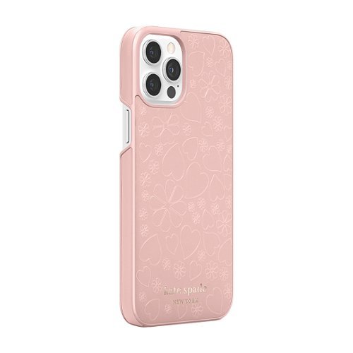 kate spade new york - Wrap Hard shell Case for Apple® iPhone® 12 Pro Max - Pale Vellum Lambskin/Printed Clover Heart-Alt_View_Standard_3 