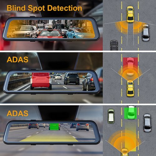 Rexing M2 2K Front and Rear Mirror Dash Cam with Smart BSD ADAS GPS - Black WORLDWIDE DELIVERY