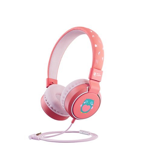 Planet Buddies - Kids Volume-Limited Wired Headphones (Olive the Owl) - Pink
