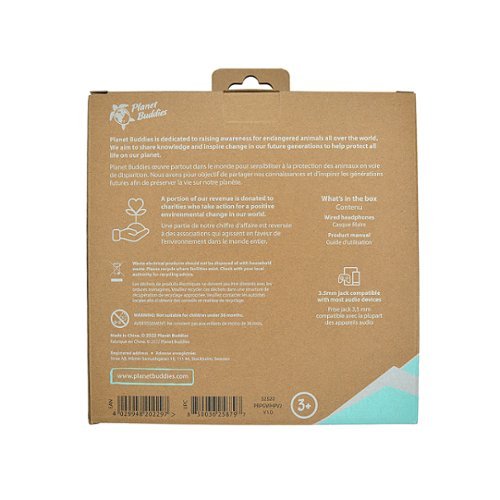 Planet Buddies Kids Volume-Limited Wired Headphones (Pepper the Penguin) - Blue WHERE TO BUY