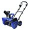 Snow Joe - 24V-X2-SB21 48-Volt iON+ Cordless Snow Blower Kit, W/ 2 x 4.0-Ah Batteries and Dual Port Charger | 21 in - Blue & Black-Angle_Standard