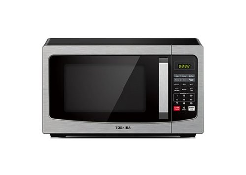 Toshiba - 1.1 Cu. Ft. Countertop Microwave - Stainless Steel-Angle_Standard 