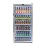Whynter - Freestanding 8.1 cu. ft. Stainless Steel Commercial Beverage Merchandiser Refrigerator - Silver - Front_Standard