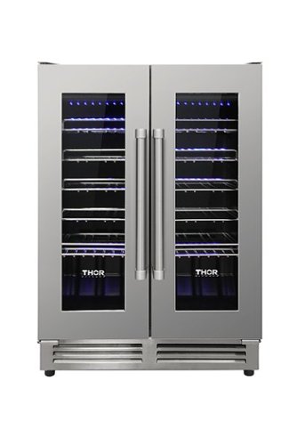 Photos - Wine Cooler Thor Kitchen - 42 Bottle Dual Zone Built-in  - Stainless Steel 