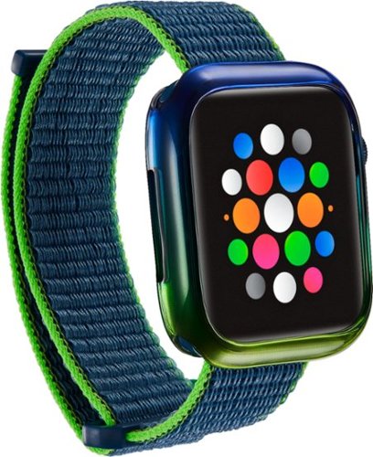 Modal™ - Nylon Watch Band and Bumper Case for Apple Watch 42mm, 44mm and Apple Watch Series 8 45mm - Blue