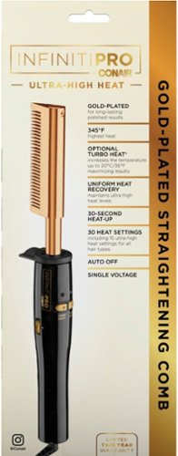 Conair Infiniti Pro Gold Hot Comb - Gold Plated - Gold HOW TO BUY