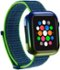 Modal™ - Nylon Watch Band and Bumper Case For Apple Watch 40mm Series 4,5,6 and Apple Watch SE - Blue-Angle_Standard