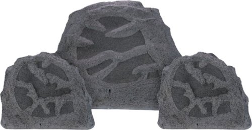 Sonance - MAGROCKS2.1 - Mag Series 2.1-Ch. Outdoor Rock Speaker System (Each) - Charcoal Gray Granite