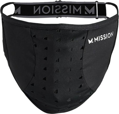 Mission - Adjustable Sport Mask - Black-Front_Standard 
