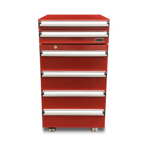Whynter - 1.8 cu.ft. Tool Box Mini Fridge with 2 Drawers and Lock - Red