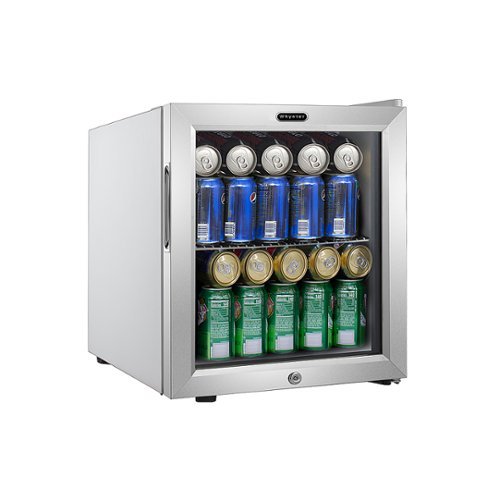 Whynter - 62-Can Beverage Refrigerator With Lock - Silver