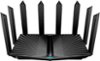 TP-Link - Archer AX90 AX6600 Tri-Band Wi-Fi 6 Router - Black-Angle_Standard