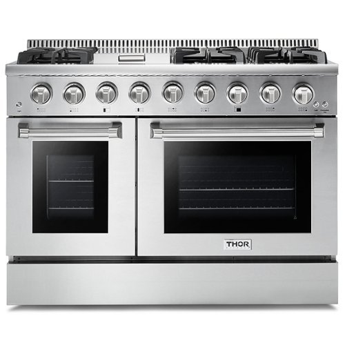 Thor Kitchen - 6.7cu ft Freestanding  Double Oven Convection Gas Range - Stainless steel