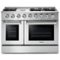 Thor Kitchen - 6.7cu ft Freestanding Double Oven Convection Gas Range - Stainless Steel-Front_Standard
