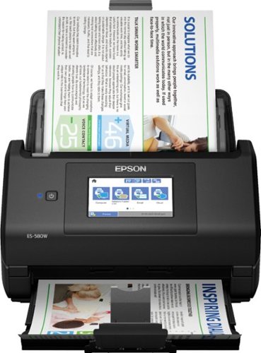 Epson – WorkForce ES-580W Wireless Duplex Touchscreen Desktop Document Scanner